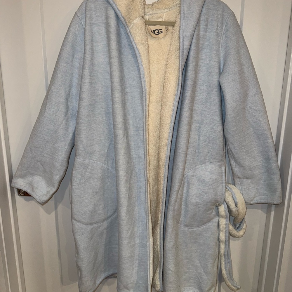 UGG Women's Light Blue Hooded Robe